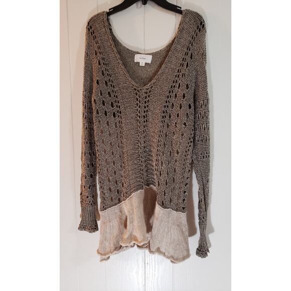 EN CREME Size Medium Taupe Sweater - Picture 1 of 4